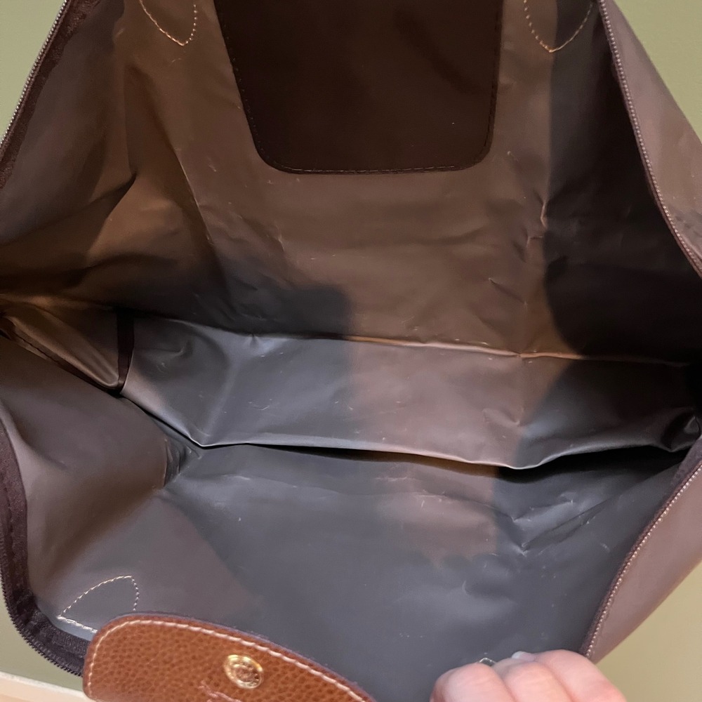 Longchamp Lepliage Brown and Tan Tote Bag (Large) - Picture 3 of 7